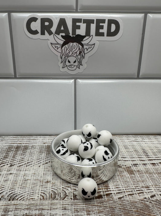 Jack round 15 mm print bead